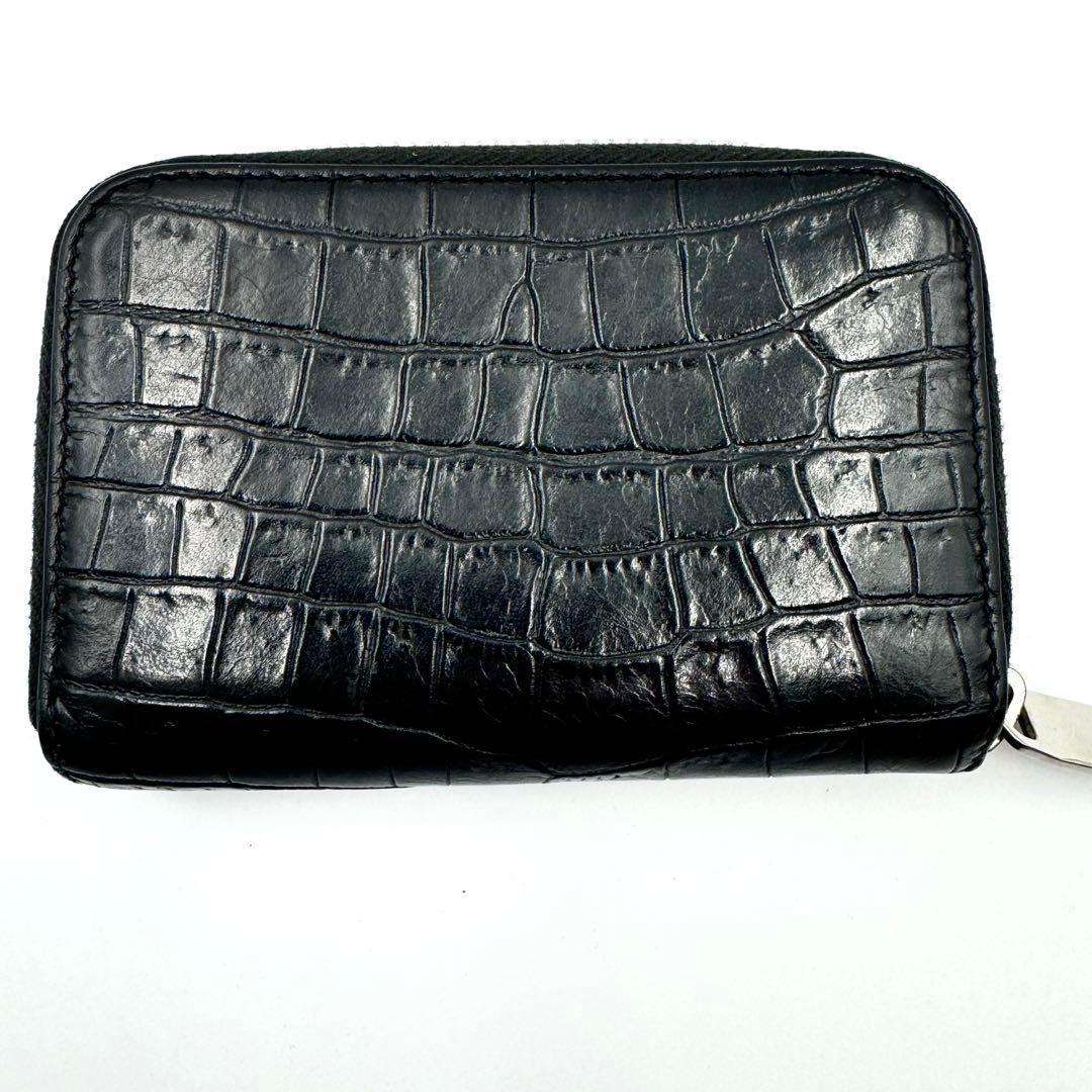 SAINT LAURENNT サンローラン　ケース　クロコ型押し　ブラック