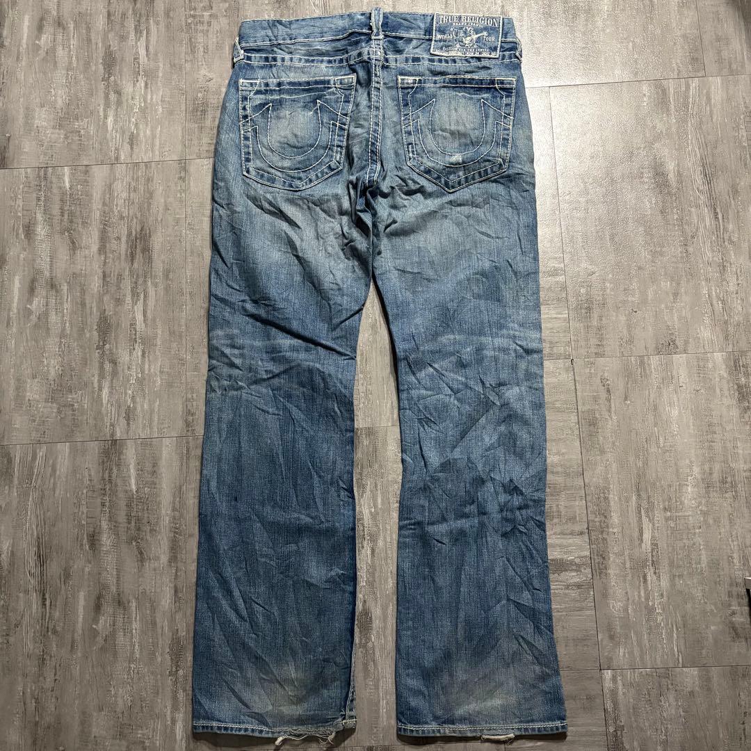 TRUE RELIGION bobby big t 白ステッチ　刺繍　USA
