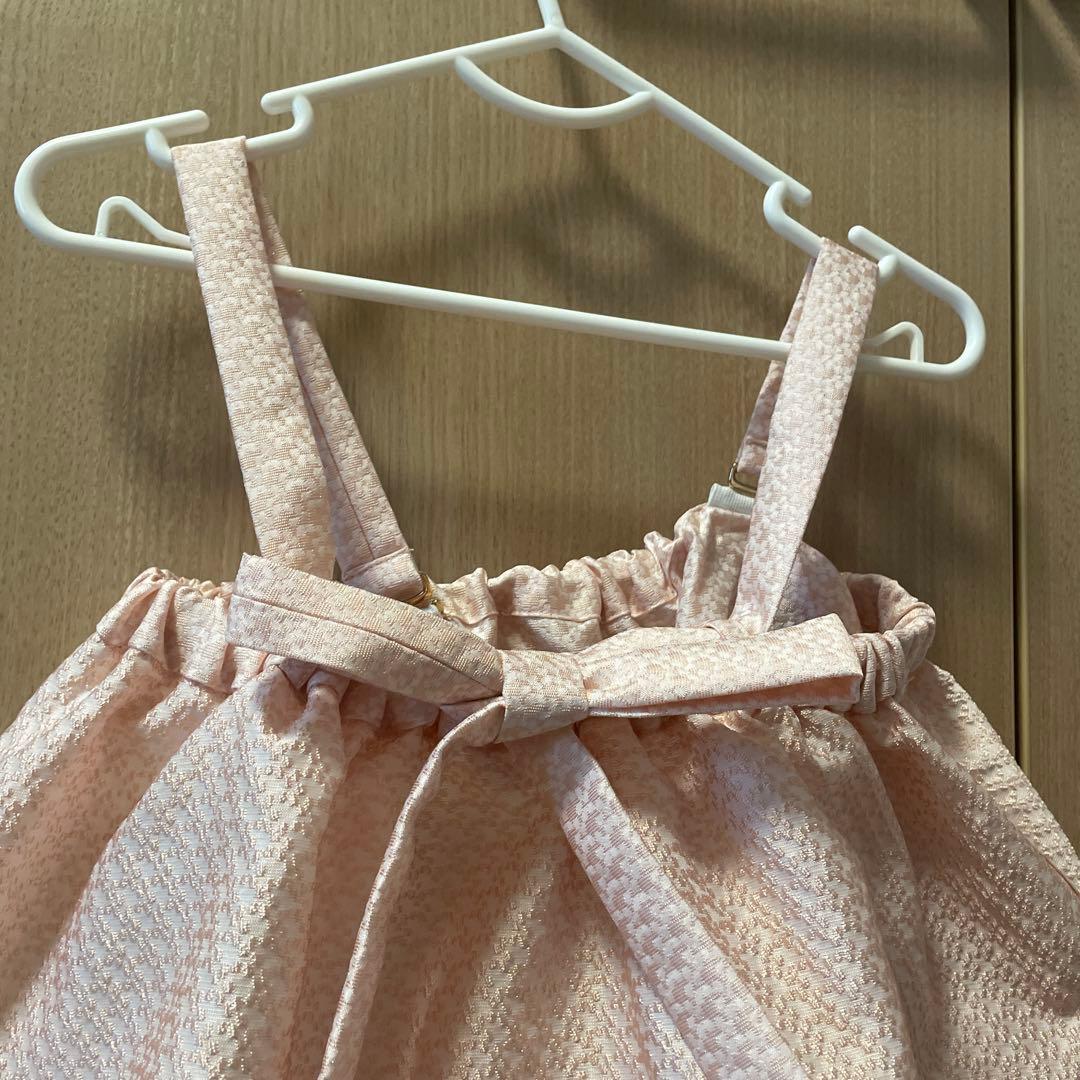 アミカキッズ　クチュールワンピース 7M-7Y ピンク