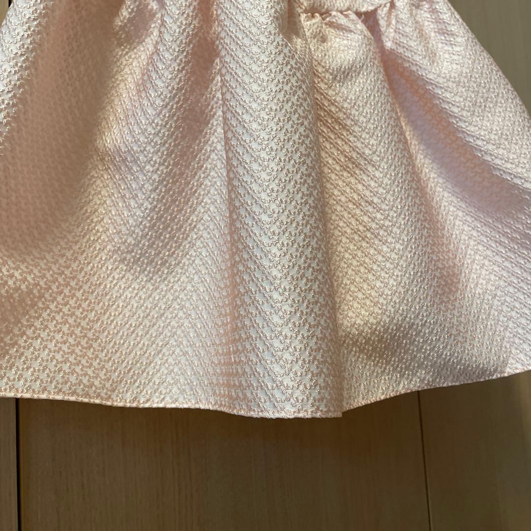 アミカキッズ　クチュールワンピース 7M-7Y ピンク