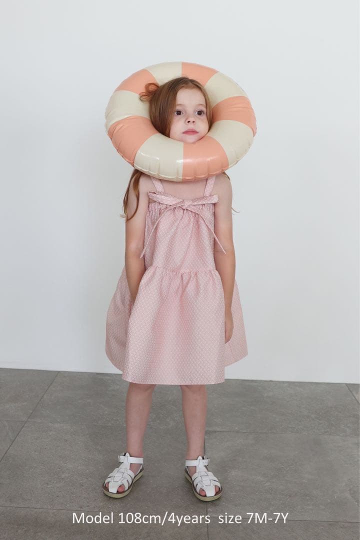 アミカキッズ　クチュールワンピース 7M-7Y ピンク