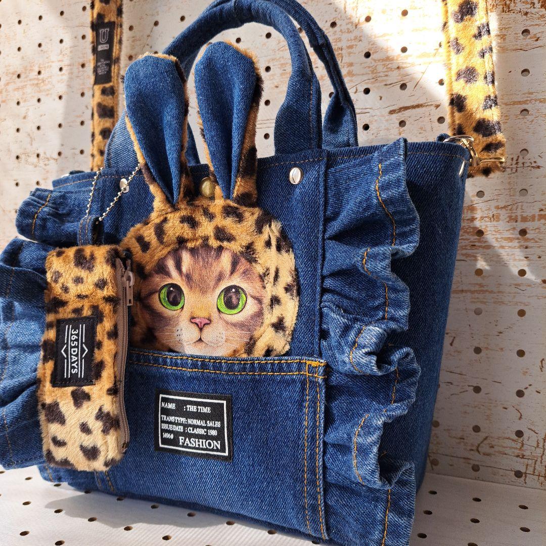 ゆ*ら様 コヤンイサムチョンリトルサンダーデニムリメイクトートバッグ&ポーチ&シ