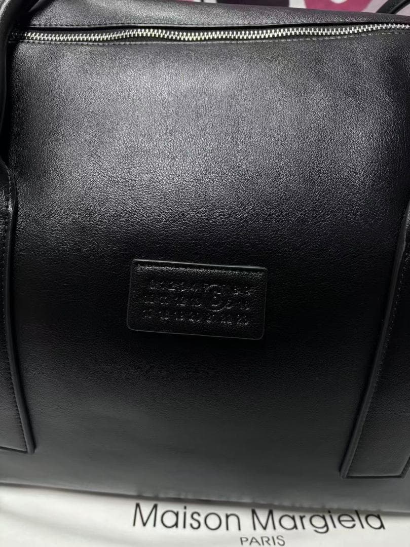 MM9 33068レザー トラベルバッグ ブラック 大容量 トートバッグ fa