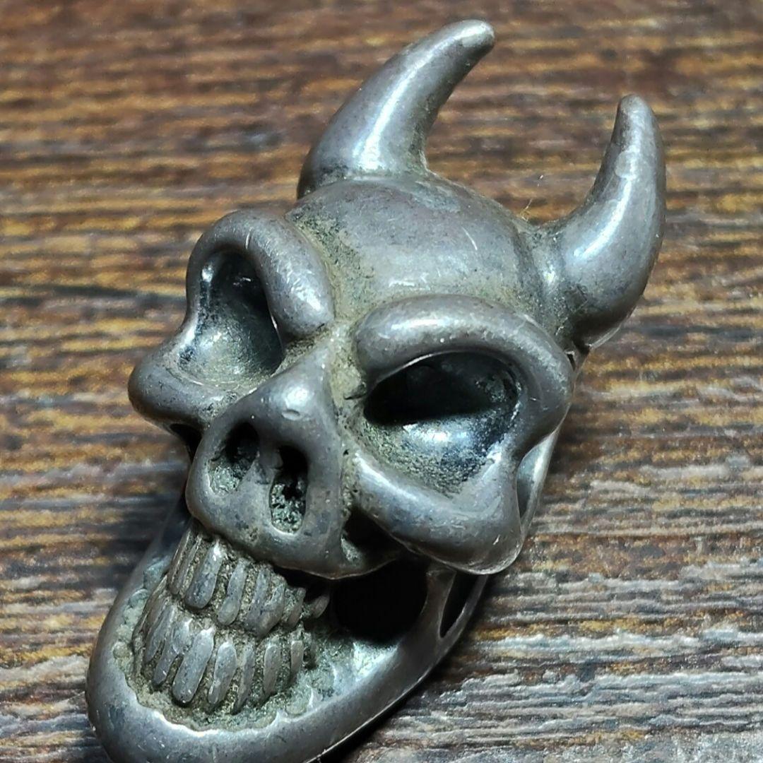 ビルウォールレザー　スカルビーズ　シルバー925　ペンダントブレスレットなどにも