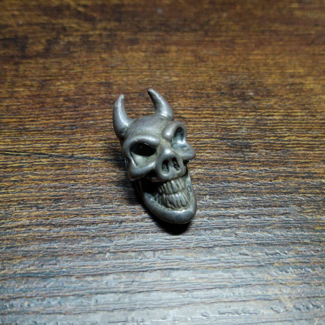 ビルウォールレザー　スカルビーズ　シルバー925　ペンダントブレスレットなどにも