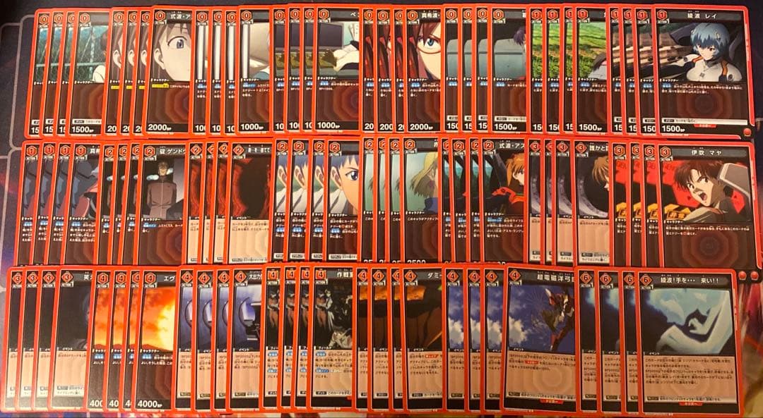 ユニオンアリーナ エヴァンゲリオン新劇場版 赤SR以下4コン スタデx2