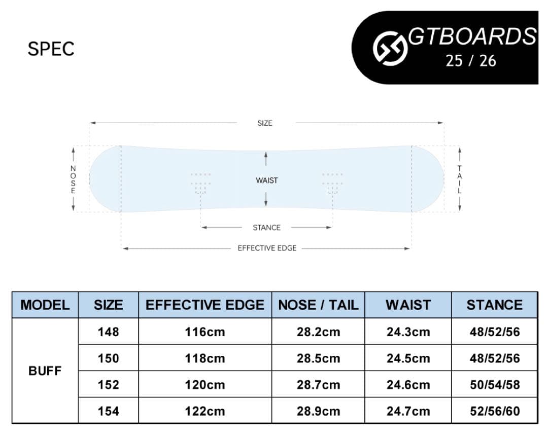BUFF スノーボード 152