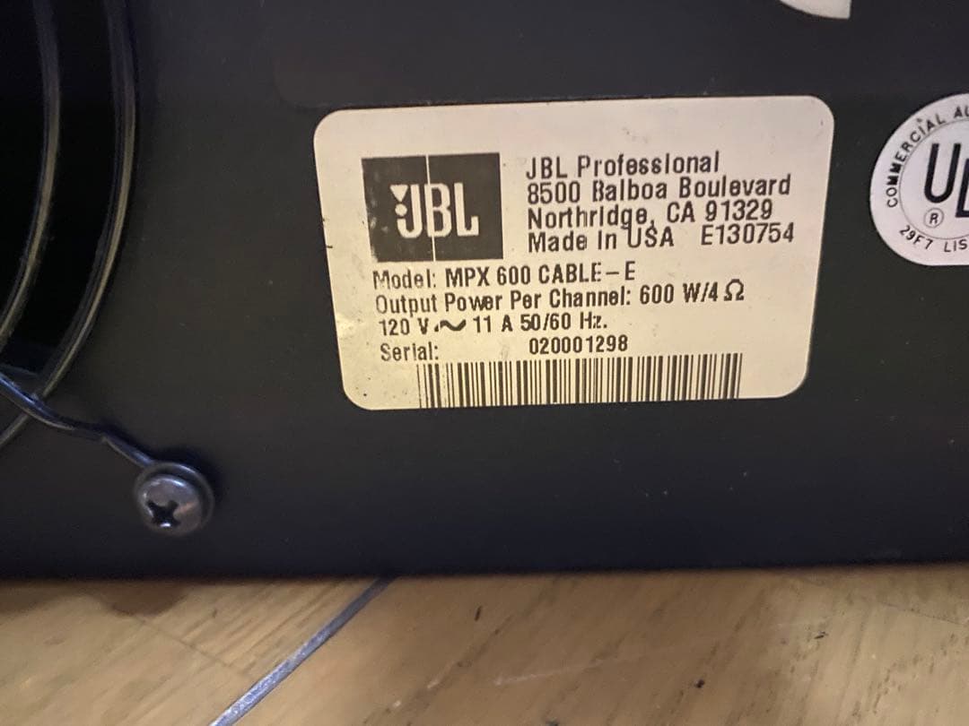 JBL MPX600 ジェービーエル ステレオ PROFESSIONAL