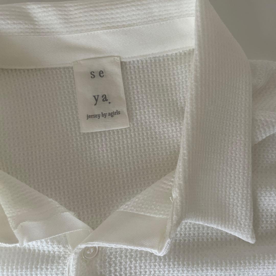 seya. ホワイト 長袖シャツ2025ss