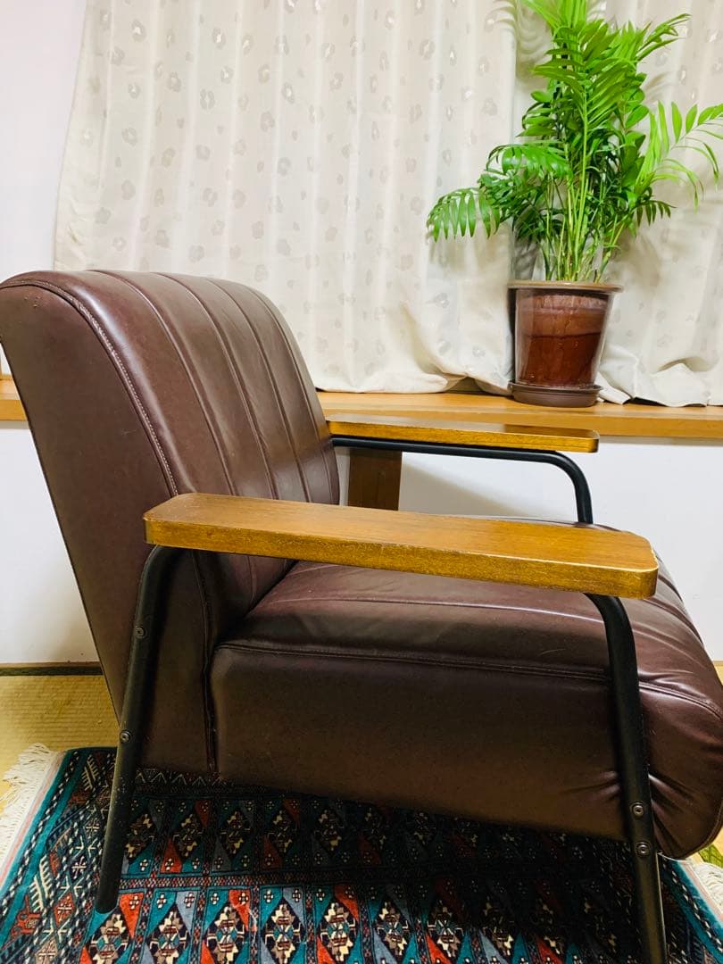 【1/15で終了】ニトリ1人掛けソファ (Nシールド ステイン2KD DBR)