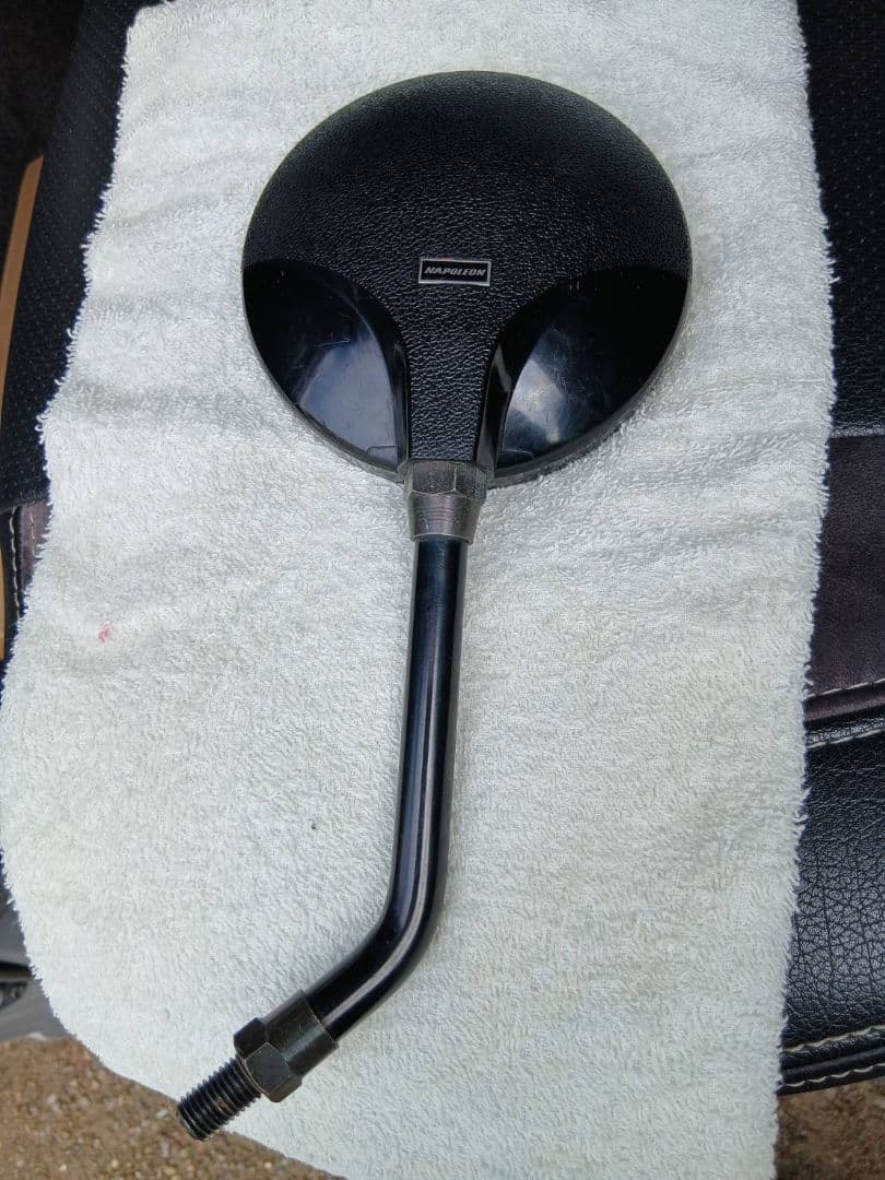 NAPOLEON 丸型バイクミラー 　当時物　正ネジ　10mm