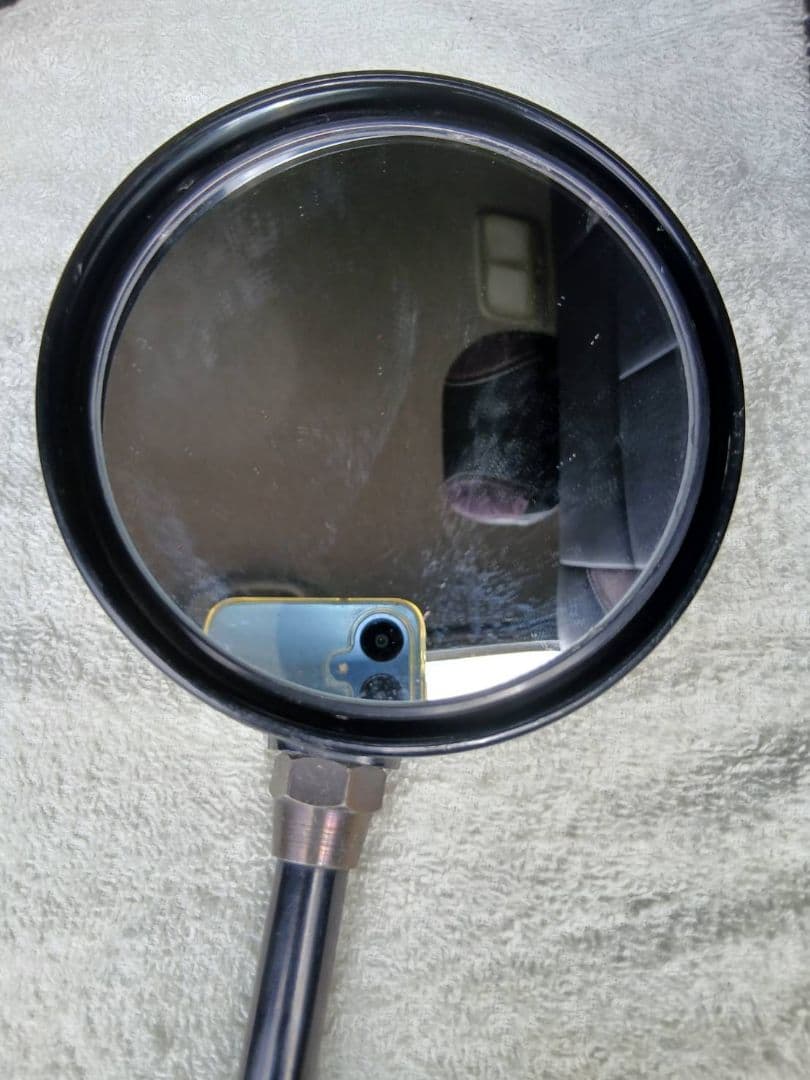 NAPOLEON 丸型バイクミラー 　当時物　正ネジ　10mm