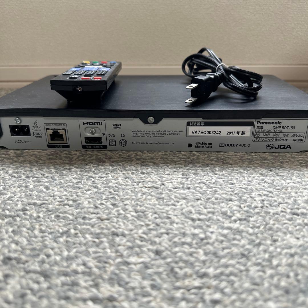 パナソニック ブルーレイプレーヤー DMP-BDT180-K 4K対応