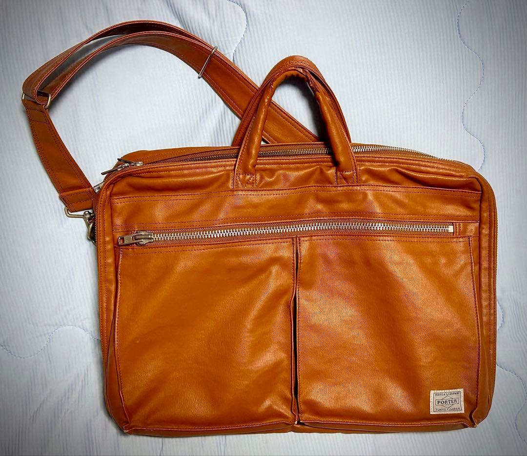 （涙）⭐️限界値下⭐️PORTER レザー ビジネスバッグ キャメル