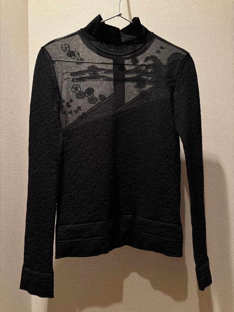 Mame Kurogouchi マメクロゴウチ　シアー　ニットブラウス