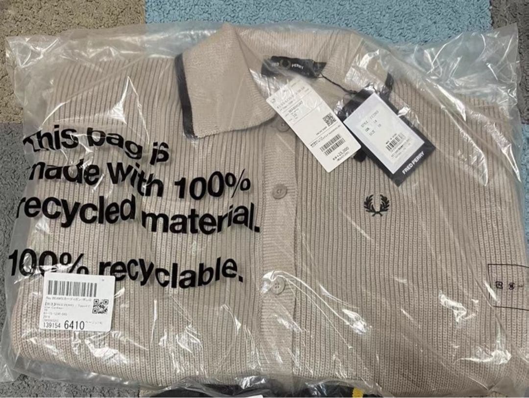 新品FRED PERRY × Ray BEAMS / 別注 カラー カーディガン