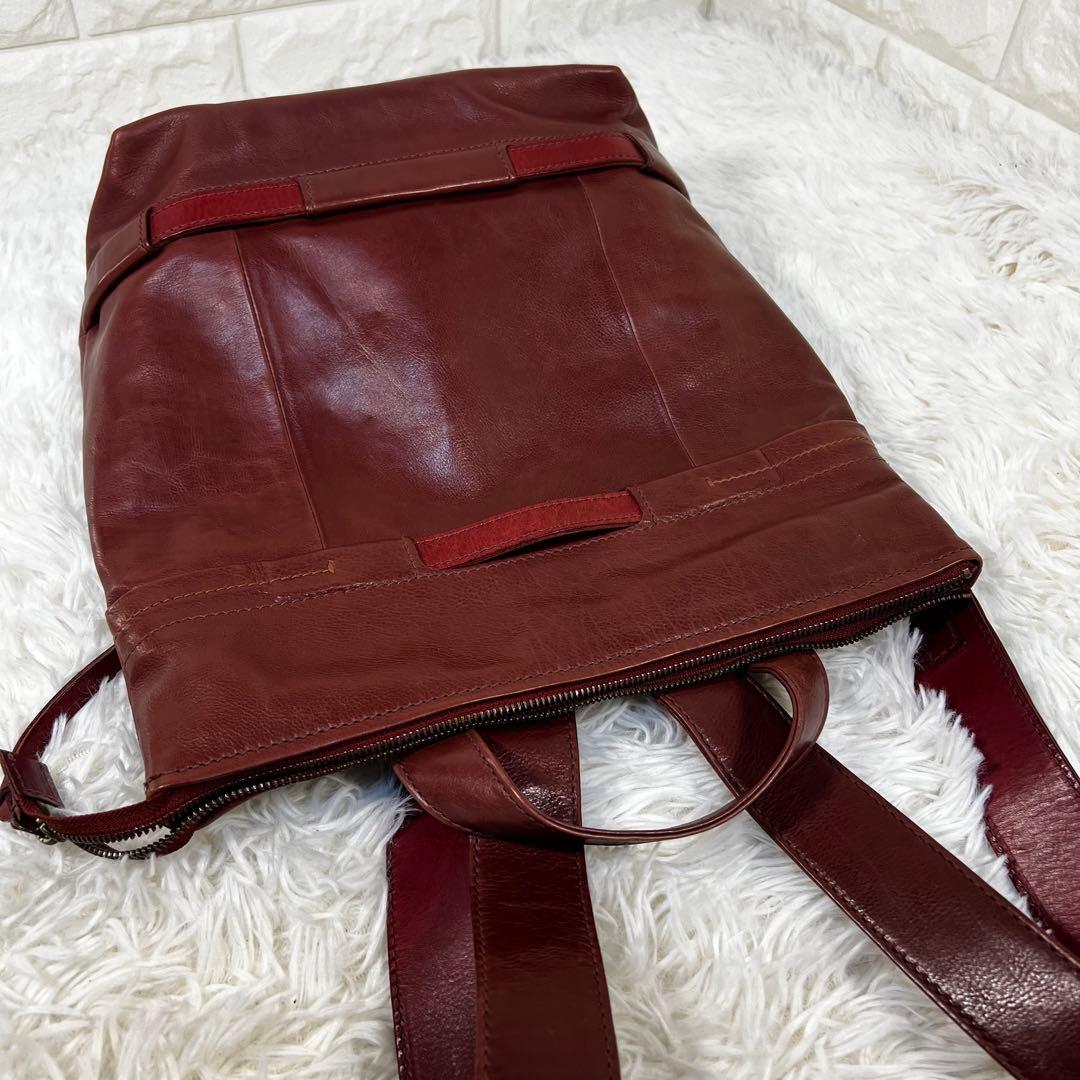 良品✨ゲンテン✨genten レザーリュック A4対応 ブラウン