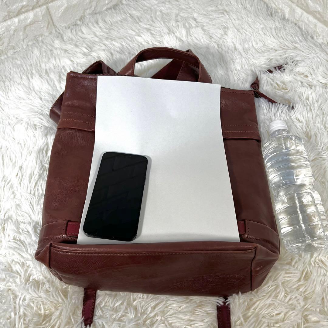 良品✨ゲンテン✨genten レザーリュック A4対応 ブラウン