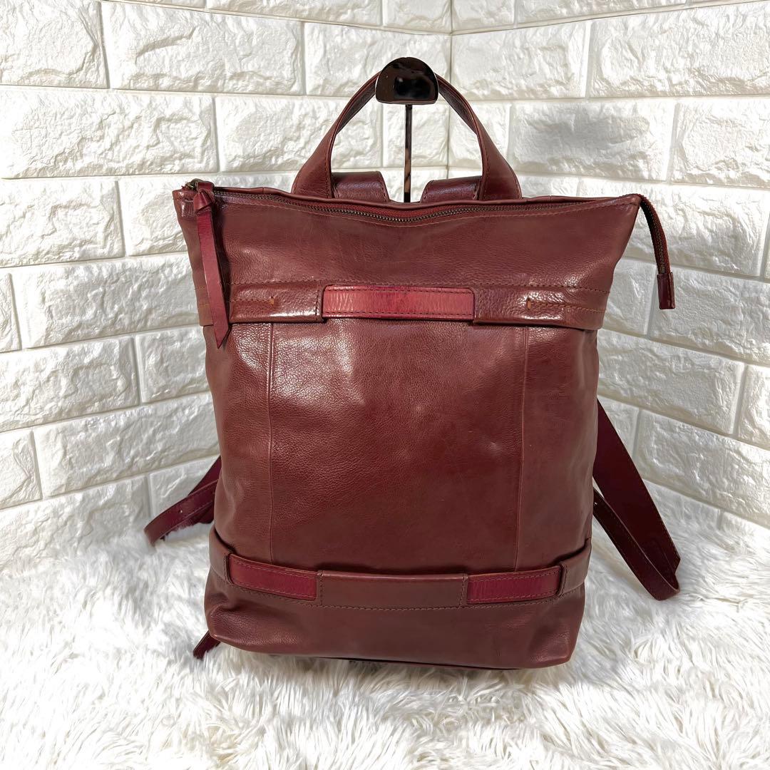 良品✨ゲンテン✨genten レザーリュック A4対応 ブラウン