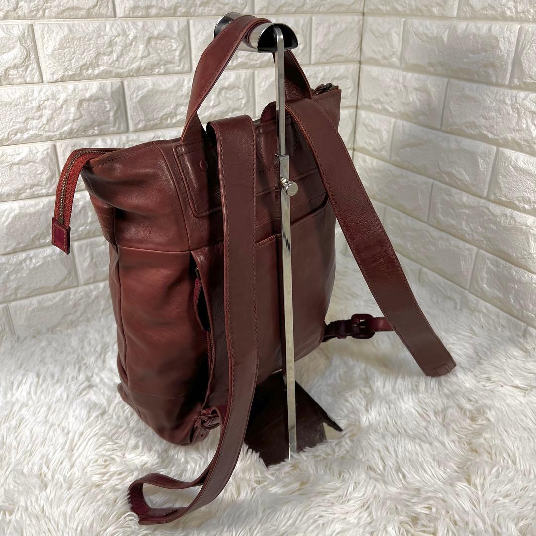 良品✨ゲンテン✨genten レザーリュック A4対応 ブラウン