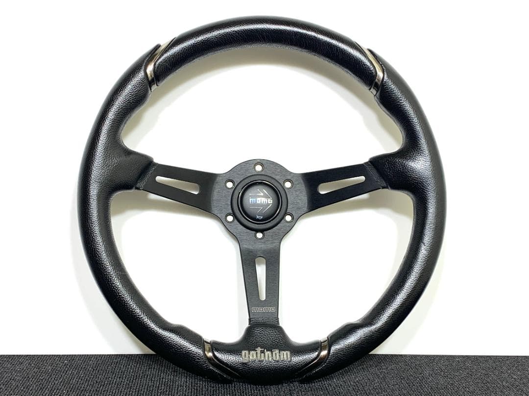 モモ ゴッサム ステアリング 35Φ ホーンボタン付 12年製 美品 ディープ