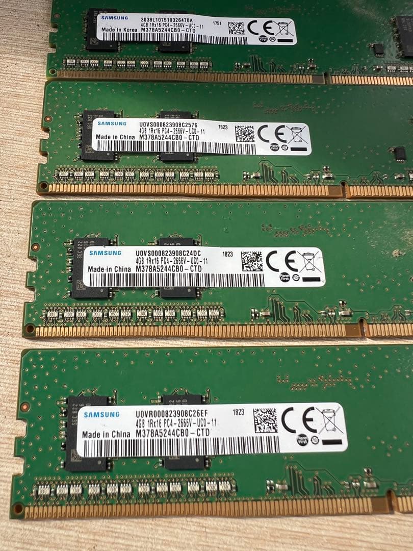 Samsung DDR4メモリ 4枚セット