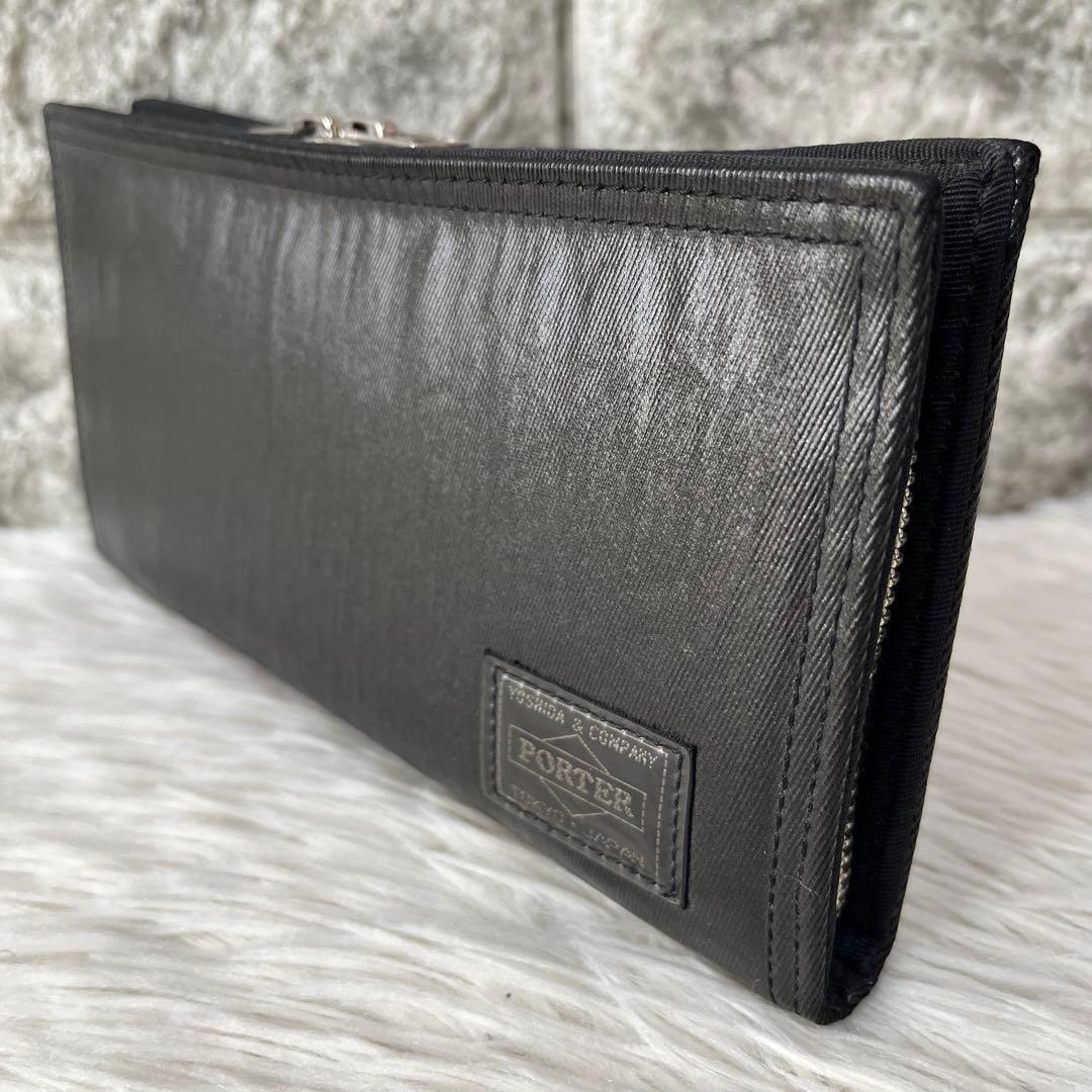 【新品未使用】ポーター　シャイン　ラウンドファスナー長財布