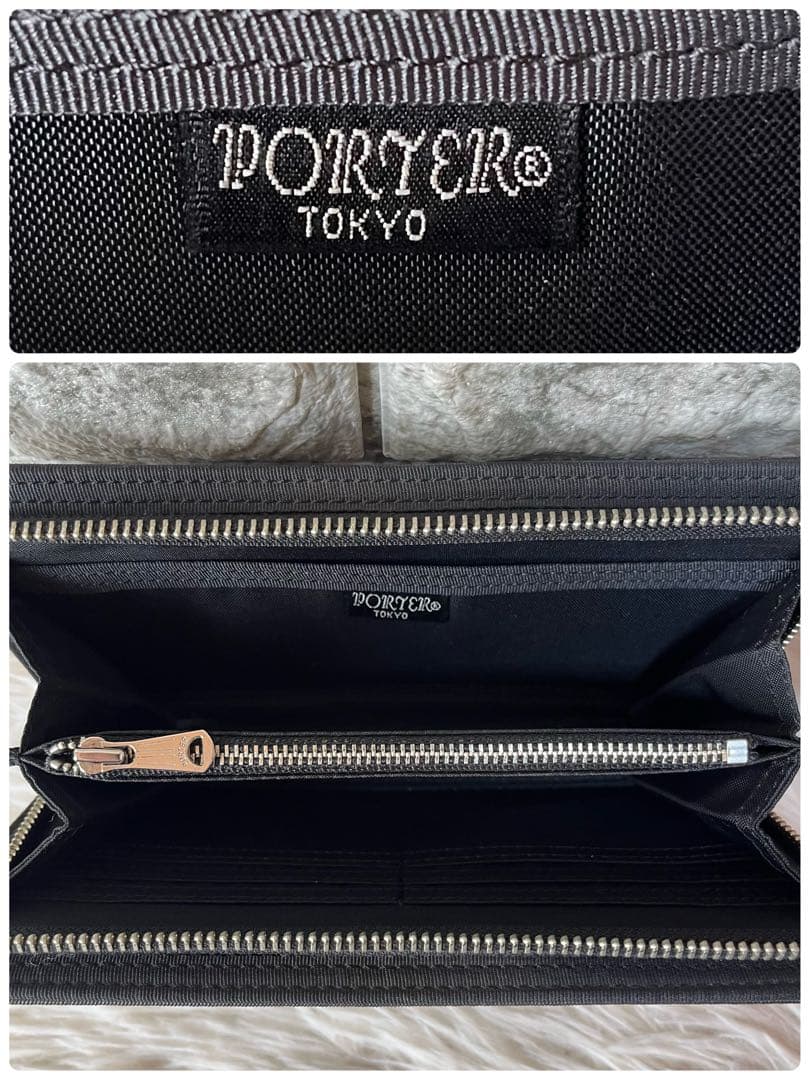 【新品未使用】ポーター　シャイン　ラウンドファスナー長財布
