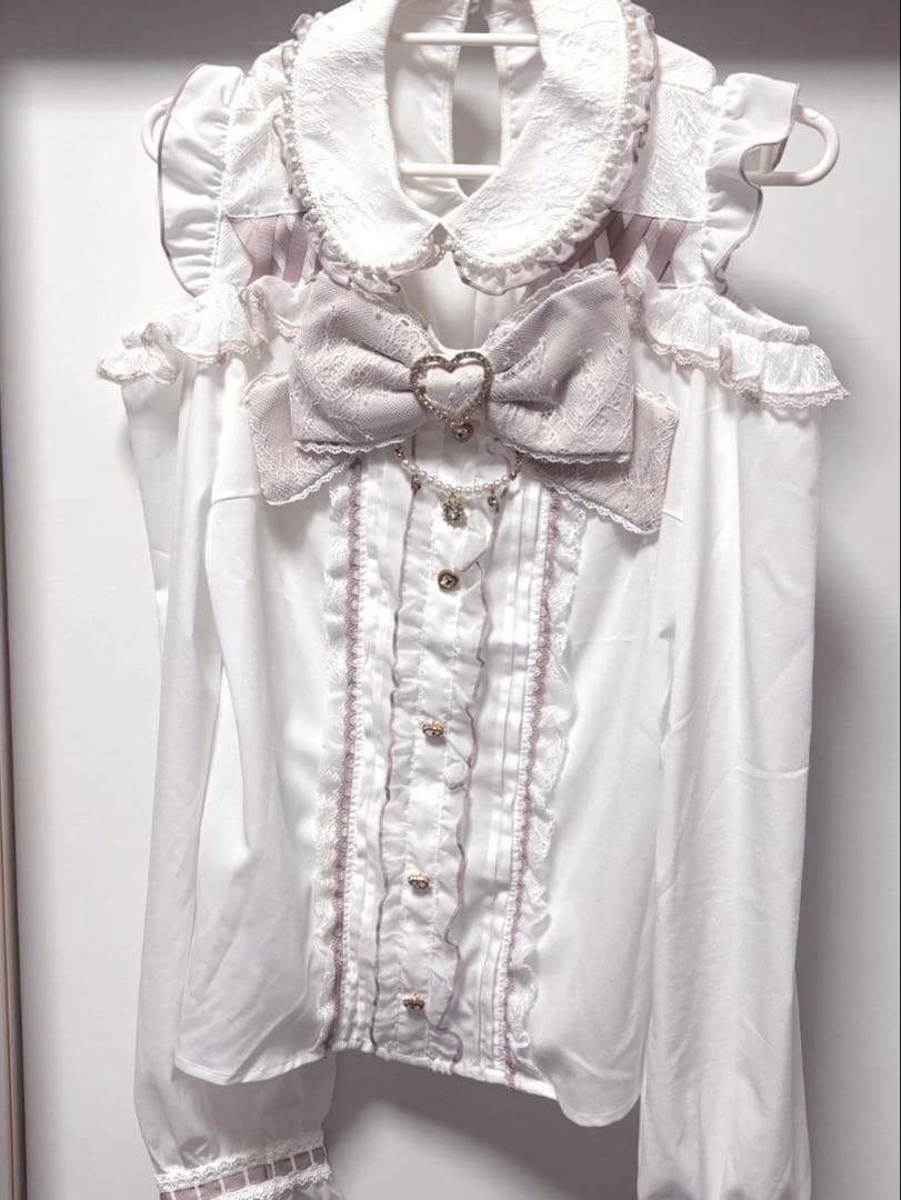 LIZLISA BIGリボンオープンショルダーブラウス　リズリサ