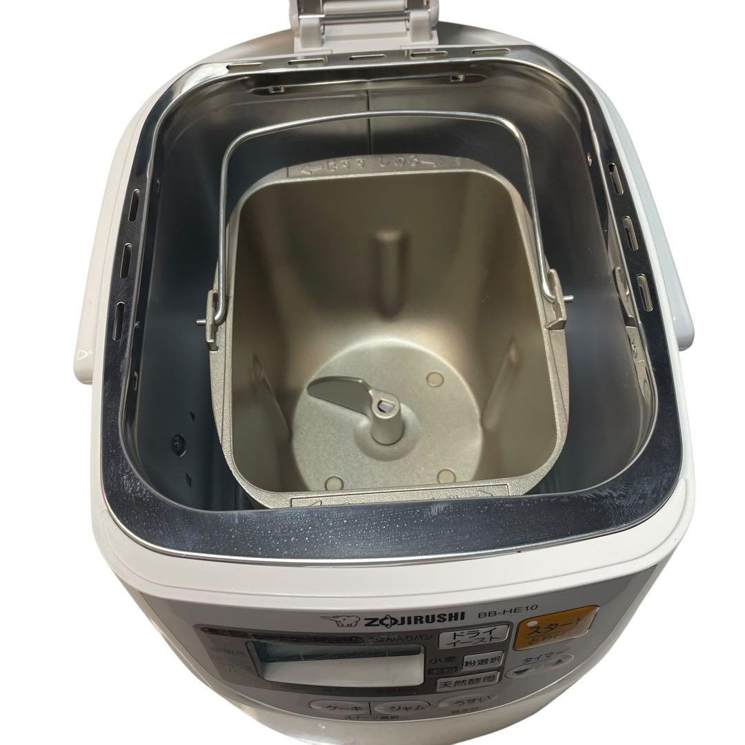 【美品】象印マホービン ホームベーカリー 1斤用 ホワイト BB-HE10-WA