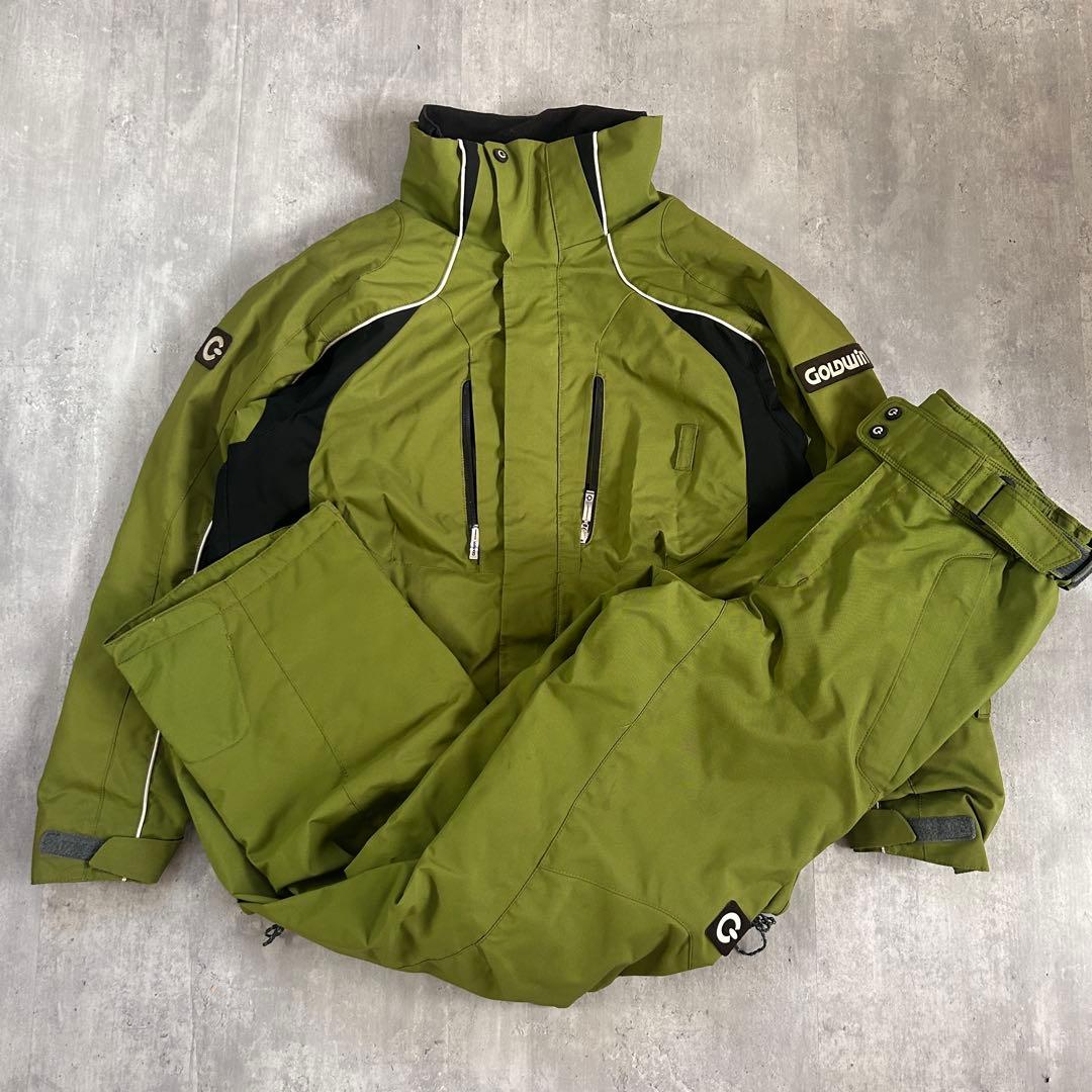C8 GOLDWIN スノーボードウェア 上下セット メンズ L オリーブ