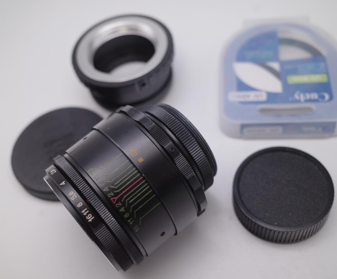 48　ぐるぐるボケレンズ　ヘリオス　44-2　M42アダプター付