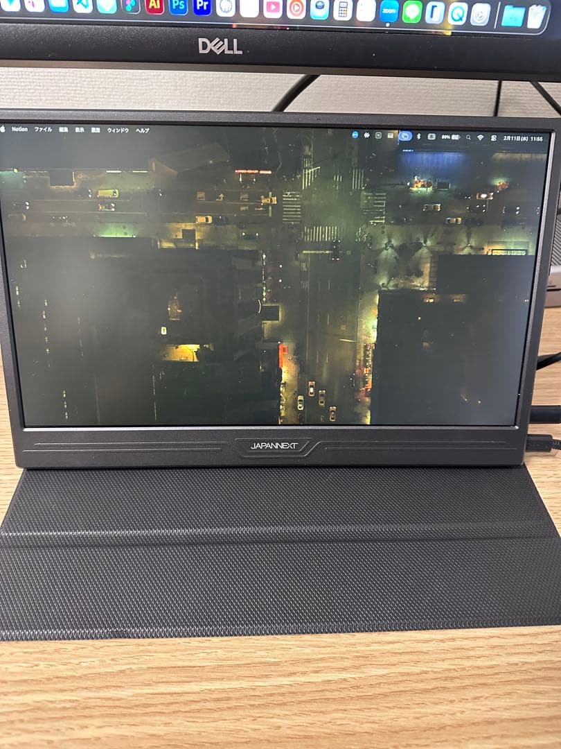 【美品】JAPANNEXT 13.3型 モバイルモニター タッチパネル フルHD