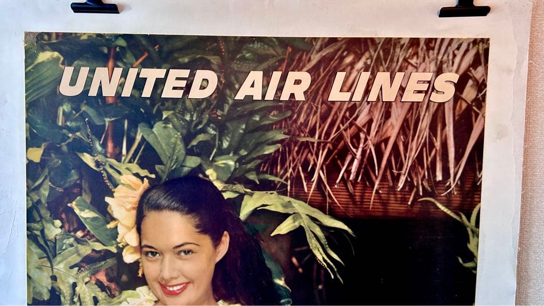 ユナイテッド航空ビンテージ オリジナルポスター United Airlines