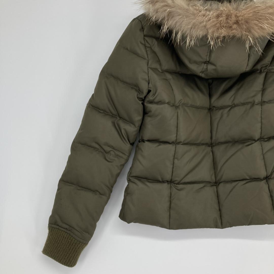 PREMA INCLUSION カーキ ダウンジャケット ファー付き 38サイズ