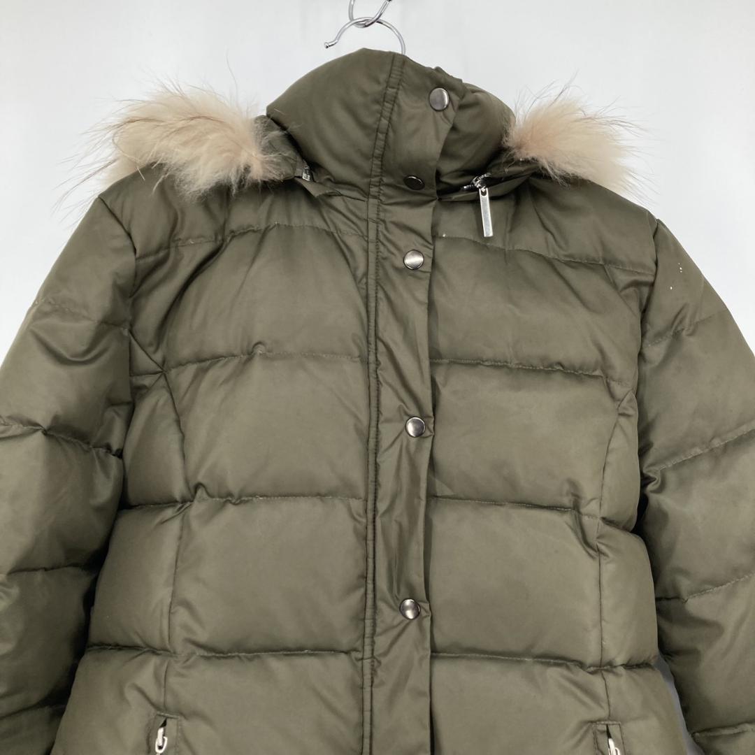 PREMA INCLUSION カーキ ダウンジャケット ファー付き 38サイズ