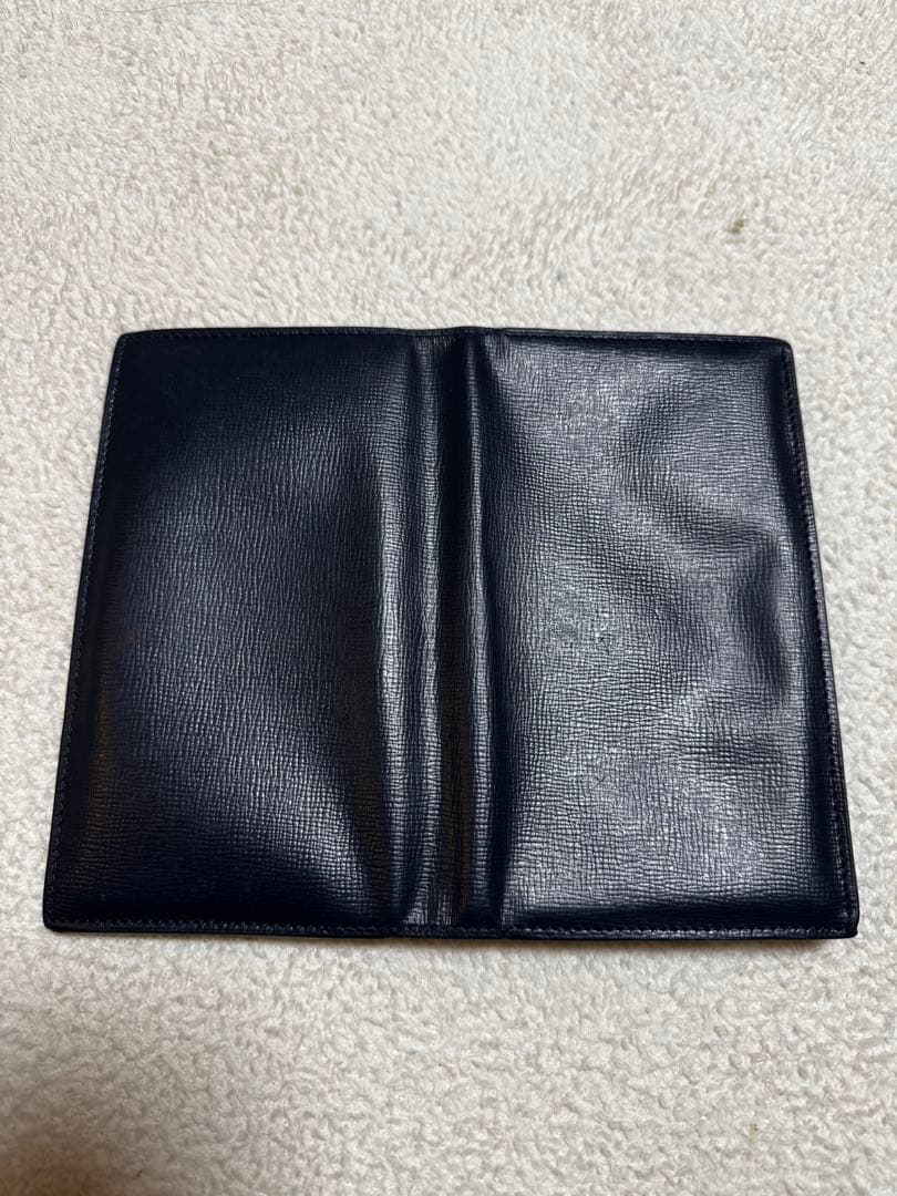 Valextra ネイビー 小銭入れ付き 14カード レザー 長財布