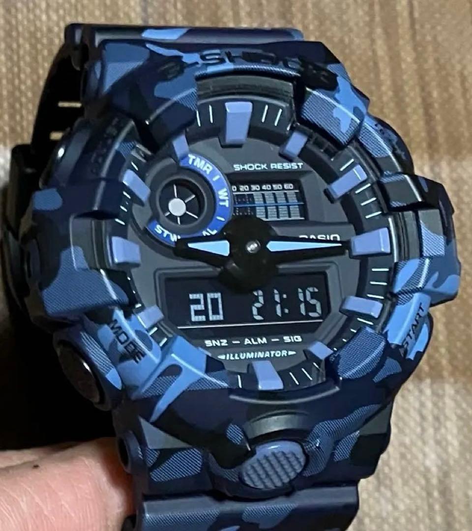 G-SHOCK GA-700CM-2AJF ブルー　カモフラージュ