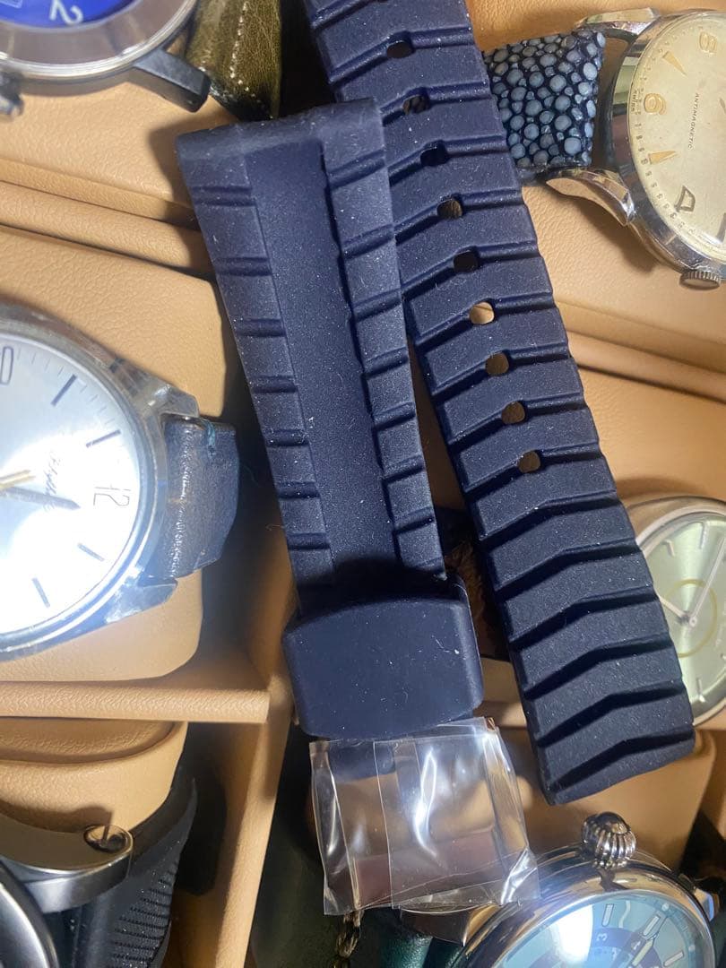 セイコー ラバーはべルト 紺色