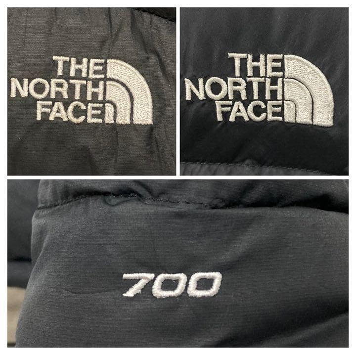 《US古着》ノースフェイス ダウンベスト 700 USA ロゴ刺繍 レディースL