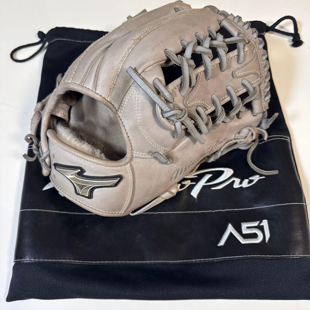 最終値下げします。ミズノプロ　A51 内野手用　軟式グローブ