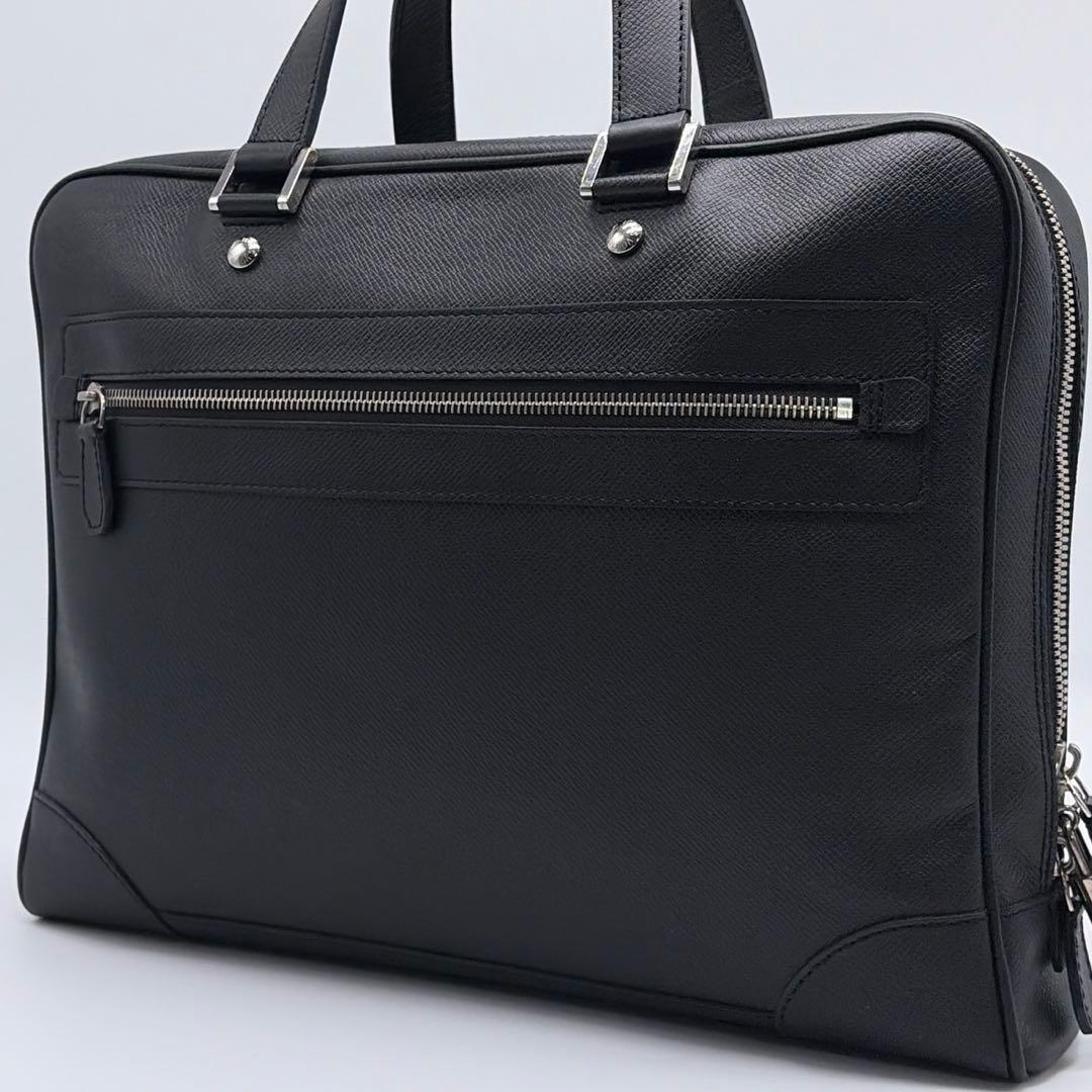 【美品】ルイヴィトン ビジネスバッグ イゴール　タイガ　ブラック 黒