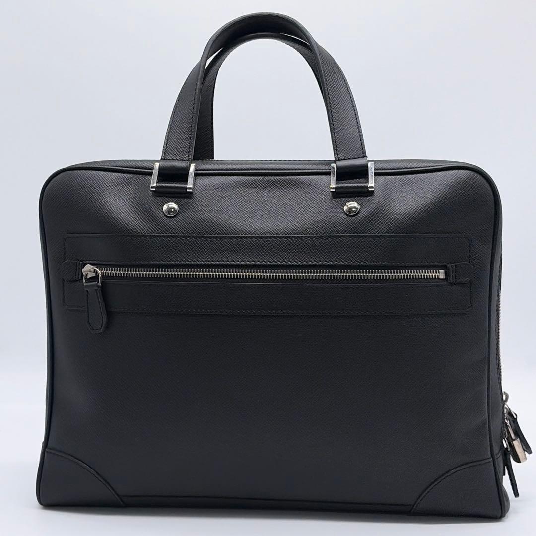 【美品】ルイヴィトン ビジネスバッグ イゴール　タイガ　ブラック 黒