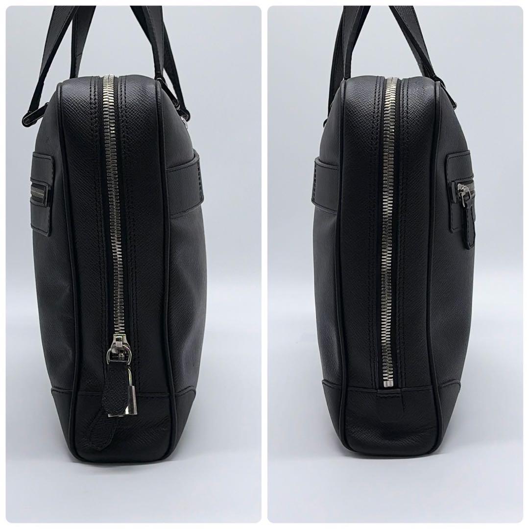 【美品】ルイヴィトン ビジネスバッグ イゴール　タイガ　ブラック 黒