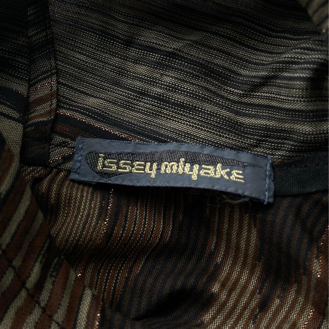 【美品】 1986AW issey miyake 極太 異形 筆タグ シルク