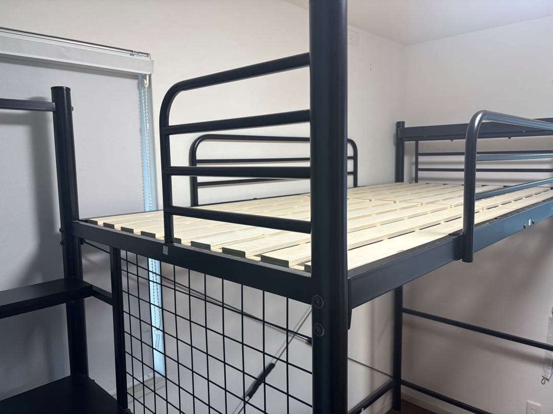 ニトリ　LB02 W43BK ブラック　階段付きロフトベッド