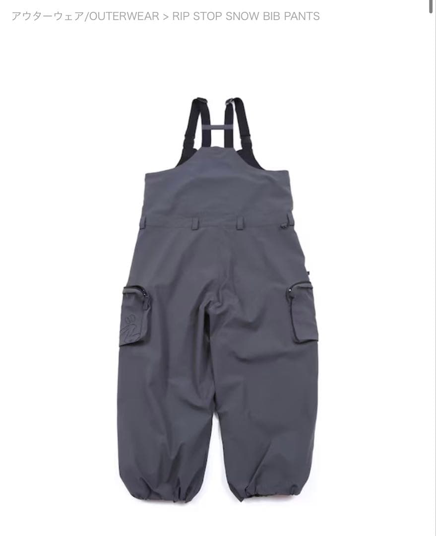 YU-YU　mahf ビブパンツ Lサイズ ダークグレー