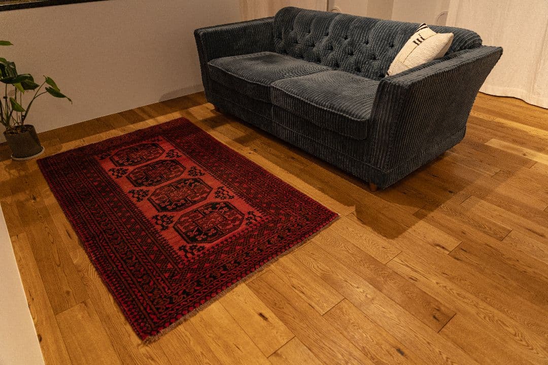 ヴィンテージラグ トルクメン165×101cm アフガニスタン産 トライバルラグ