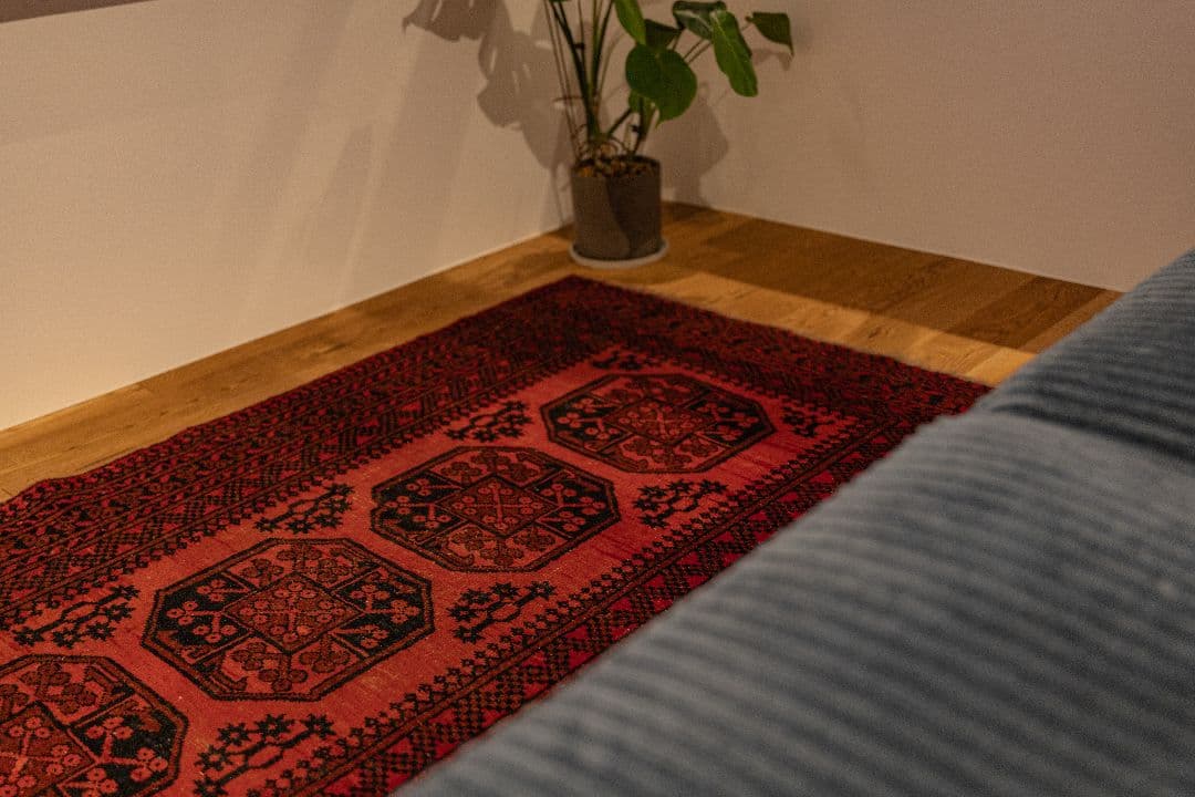 ヴィンテージラグ トルクメン165×101cm アフガニスタン産 トライバルラグ