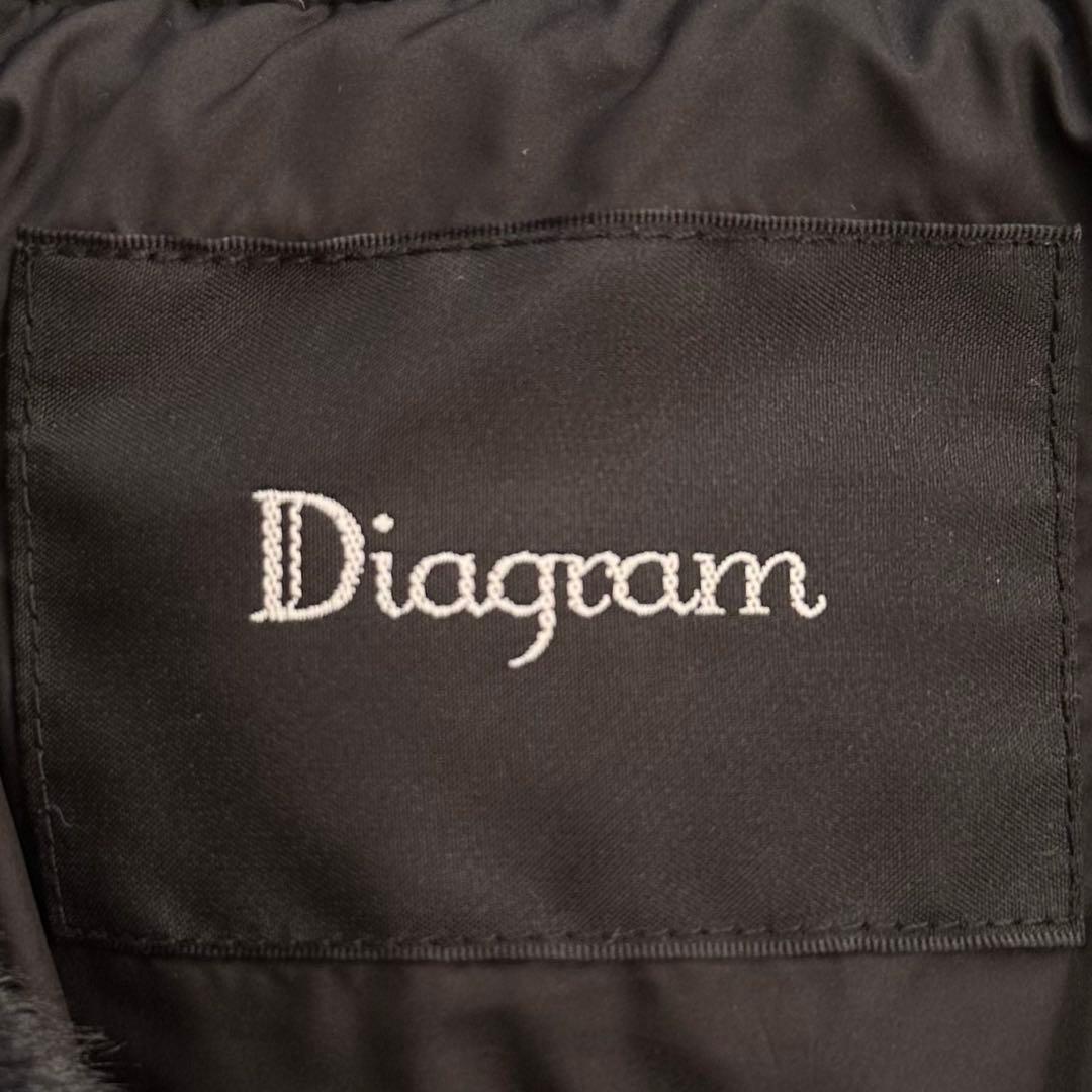 美品 グレースコンチネンタル ダイアグラム エコファーコンビ デニムジャケット